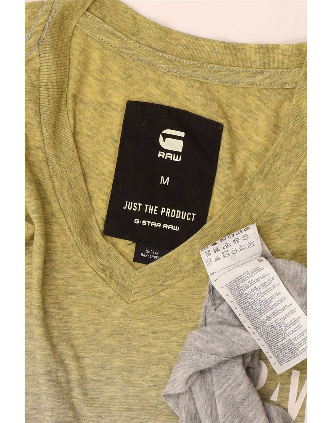Tricou pentru bărbați G-Star Top din bumbac galben mediu