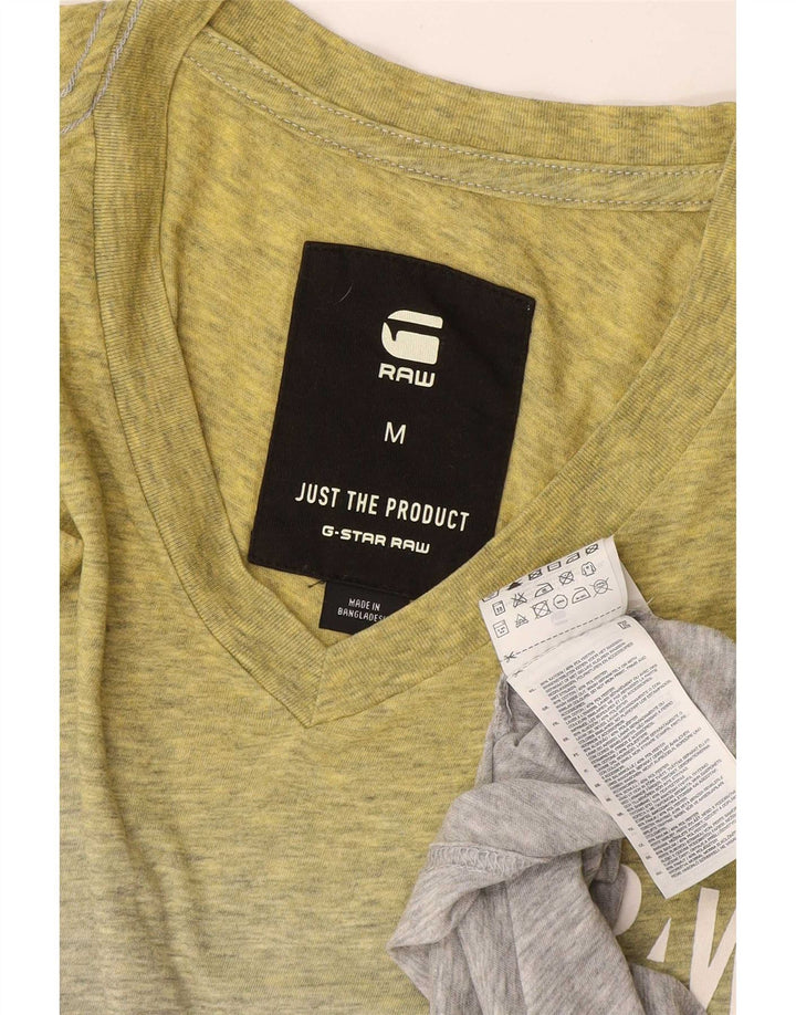Tricou pentru bărbați G-Star Top din bumbac galben mediu