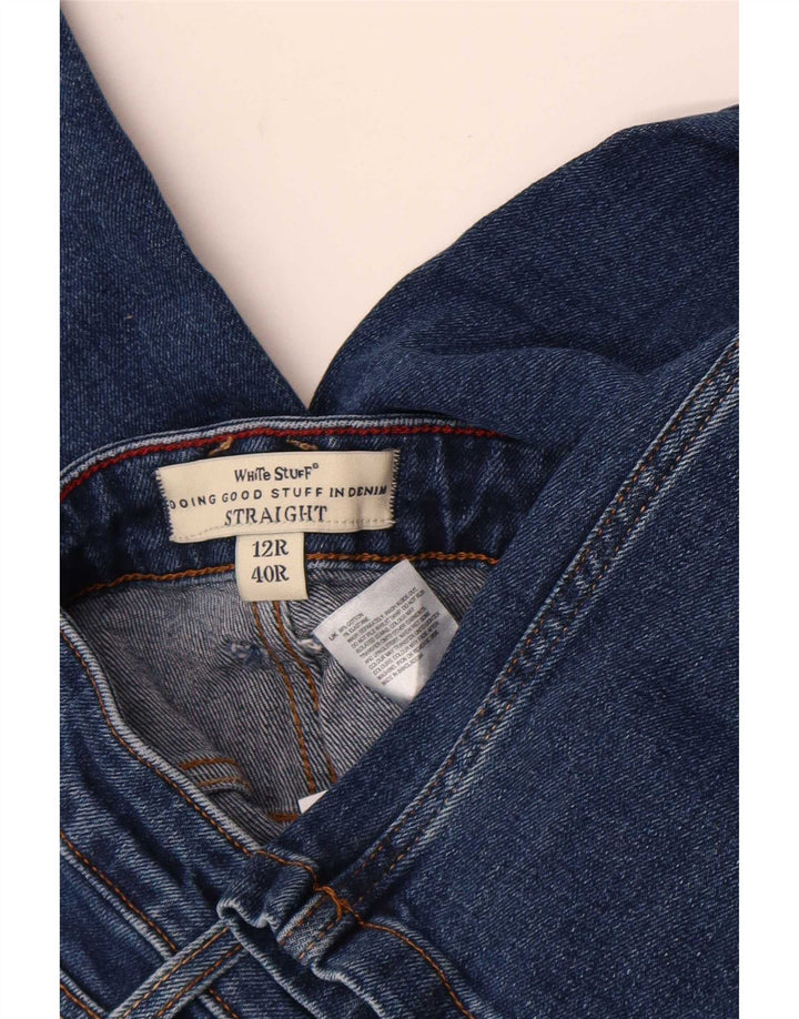 White Stuff Blugi drepti pentru femei UK 12 Medium L30 L30 Bumbac albastru