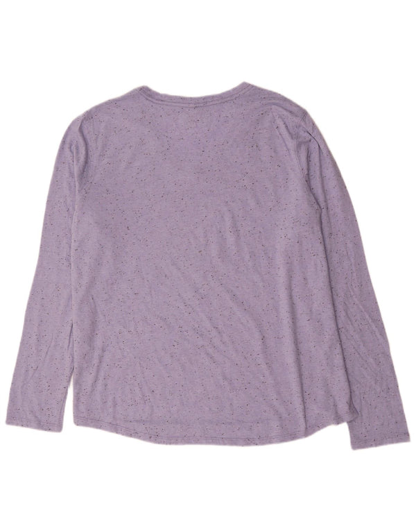 Carhartt pentru femei, top relaxat cu mânecă lungă US 20 2XL, bumbac mov cu pete