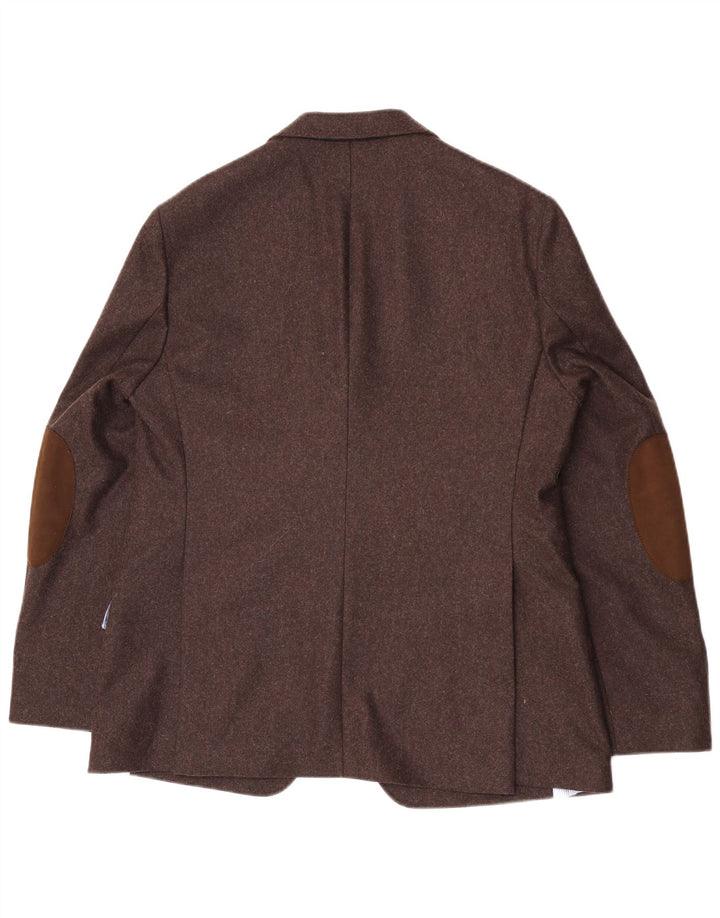 Jachetă pentru bărbați Sarar cu 2 nasturi, UK 40, lână maro mare