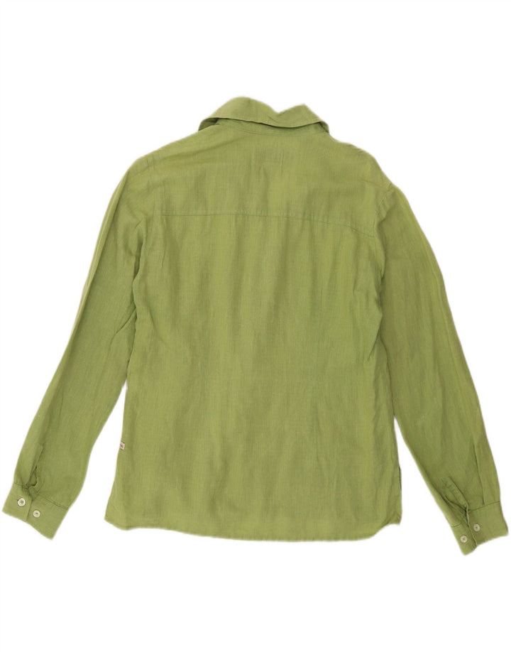 Cămașă Marlboro Classics pentru femei Slim Fit UK 10 Small Green Linen