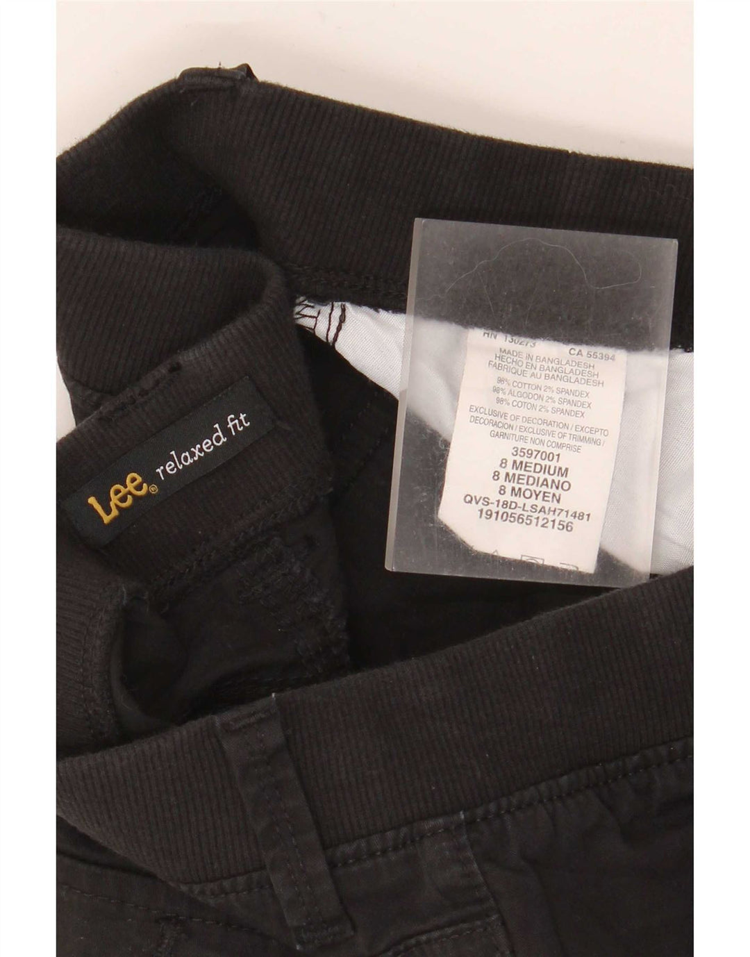 Pantaloni scurti cargo pentru femei Lee, cu ajustare relaxată, US 8 Medium W30, bumbac negru