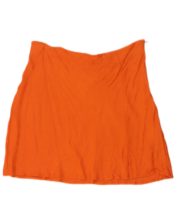 Fusta mini pentru femei Zara, mare W30, viscoză portocalie