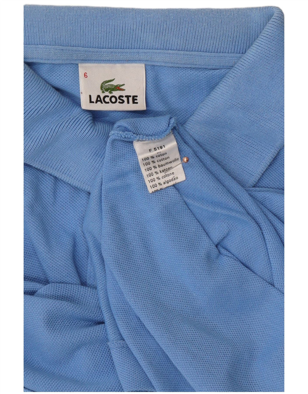 Tricou polo pentru bărbați LACOSTE Mărimea 6 XL Bumbac albastru