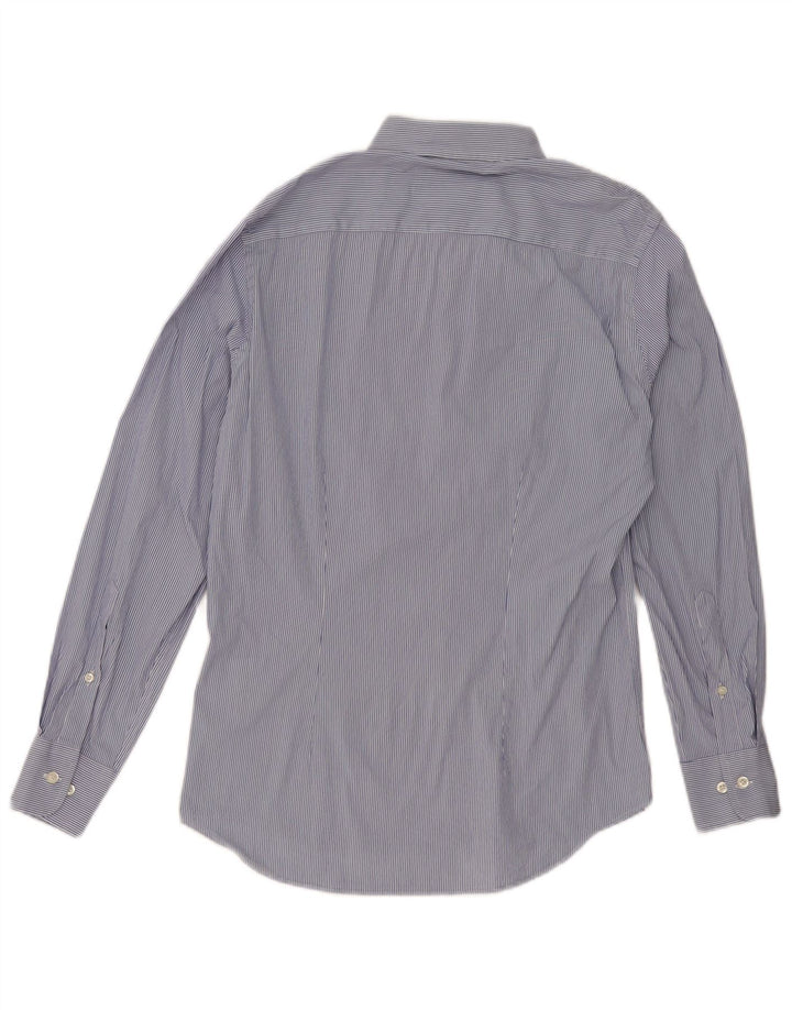 Cămașă pentru bărbați Fred Perry Slim Fit, bumbac cu dungi albastre medii, clasică