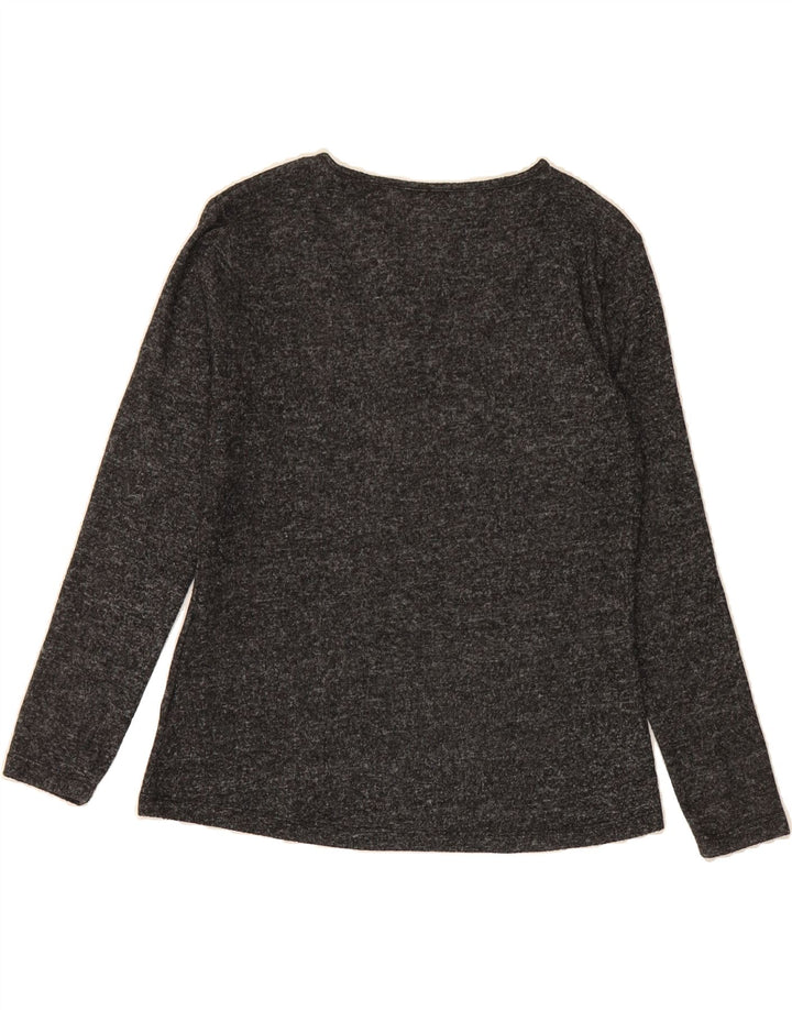 LIPSY Womens Top Long Sleeve UK 12 Medium Grey Flecked Polyester Vintage Lipsy and Second-Hand Lipsy from Messina Hembry 