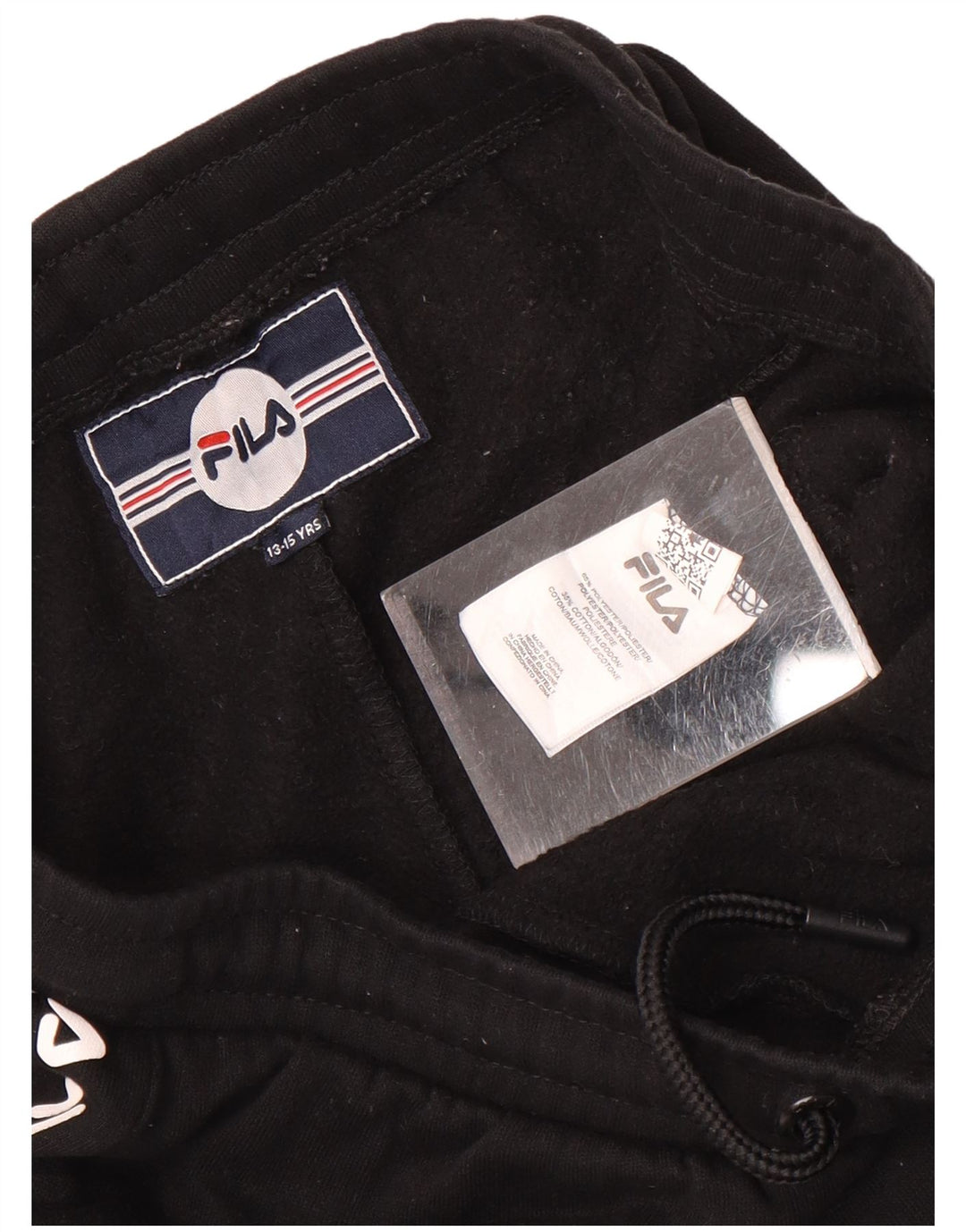 Fila Băieți Grafic Pantaloni Trening Pantaloni Joggeri 13-14 Ani Negru Poliester