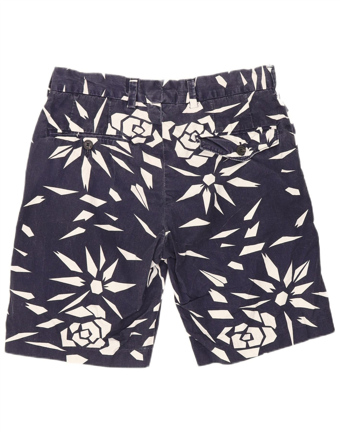 Pantaloni scurți chino pentru bărbați French Connection W30, bumbac geometric albastru mediu