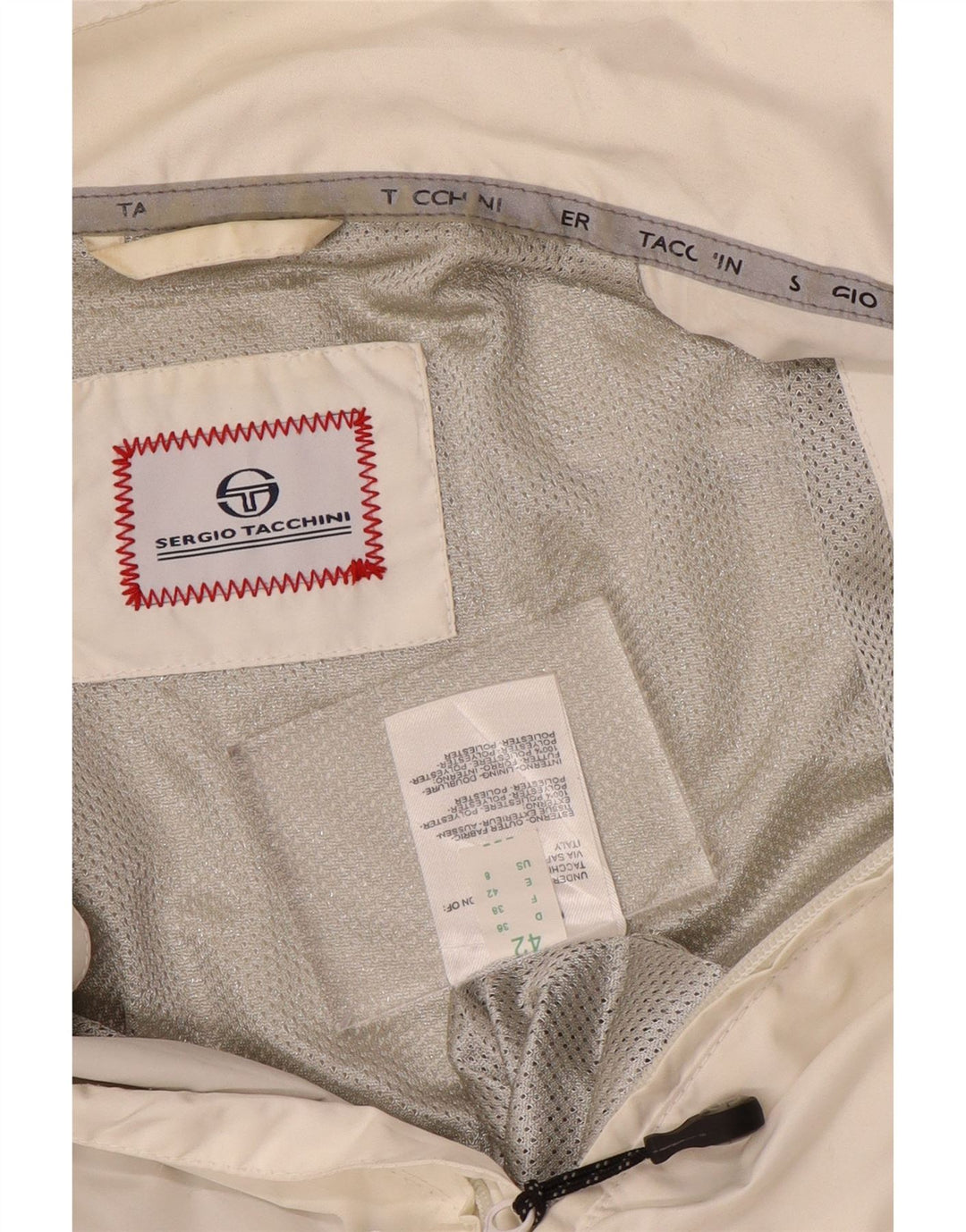 SERGIO TACCHINI Jachetă de ploaie pentru femei IT 42 Poliester alb mediu