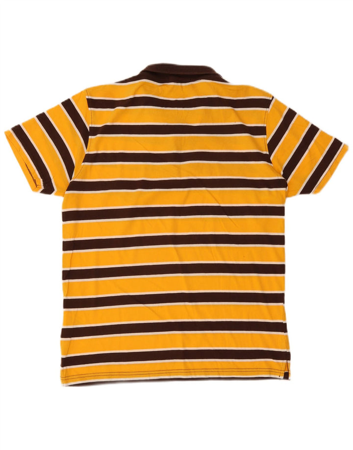 Tricou polo pentru bărbați Liu Jo, bumbac cu dungi galbene medii