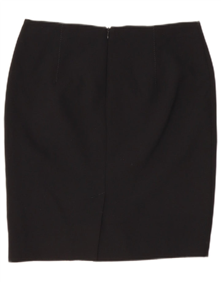 Fusta creion pentru femei VINTAGE UK 10 Small W29 Poliester negru