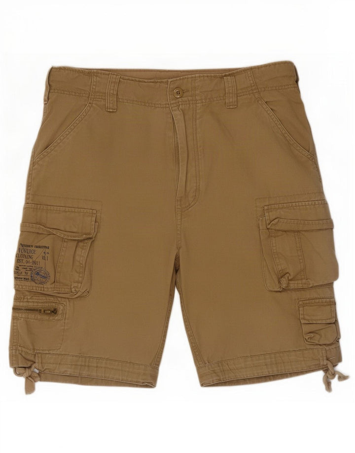 Pantaloni scurți cargo Brandit pentru bărbați, mari W34, bumbac, bej