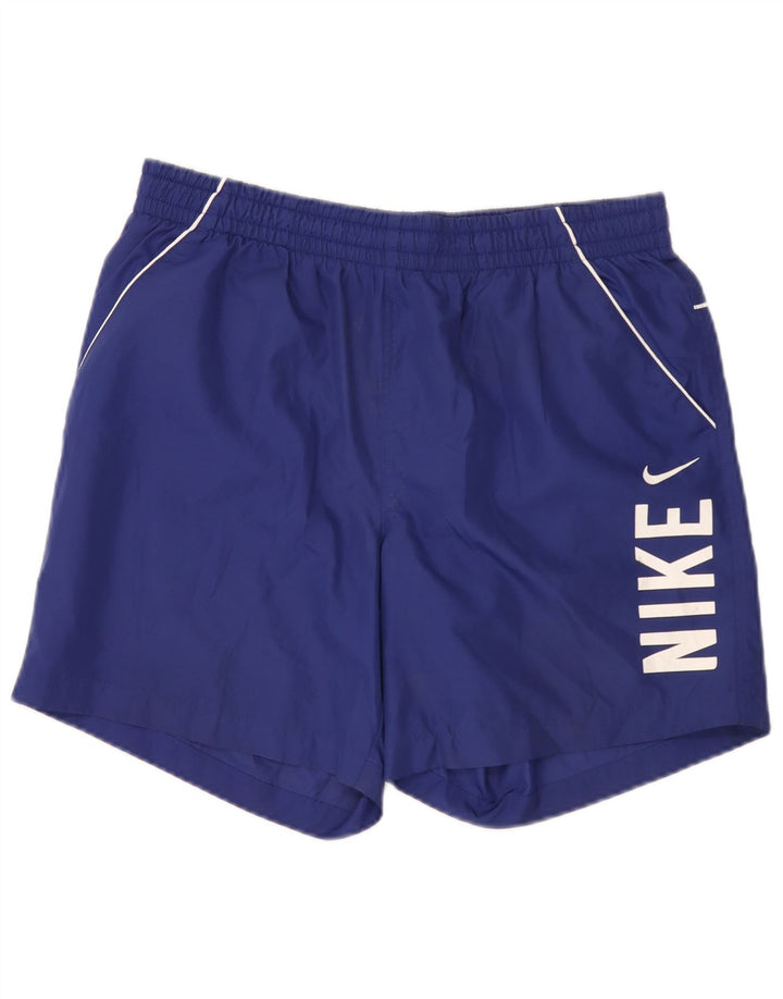 Pantaloni scurți sport grafic Nike pentru bărbați, mari, albastru, poliester
