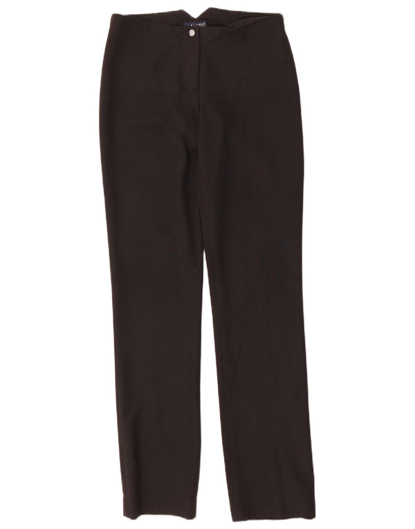 Pantaloni chino drepți pentru femei Armani Jeans UK 10 Small W28 L32 Black