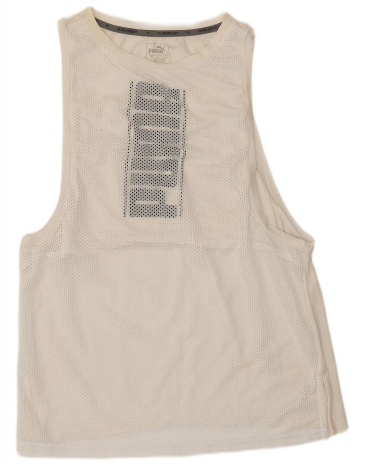 Top cu vestă grafică pentru femei Puma UK 12 Medium White