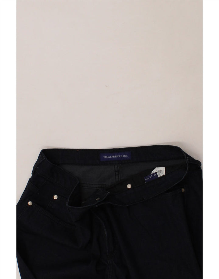 TRUSSARDI Womens Straight Jeans W33 L34 Navy Blue Cotton Vintage Trussardi and Second-Hand Trussardi from Messina Hembry 