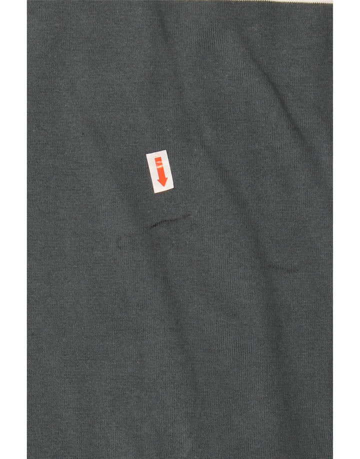 Pulover Massimo Dutti pentru bărbați cu gât roșu, XL, gri, bloc de culoare