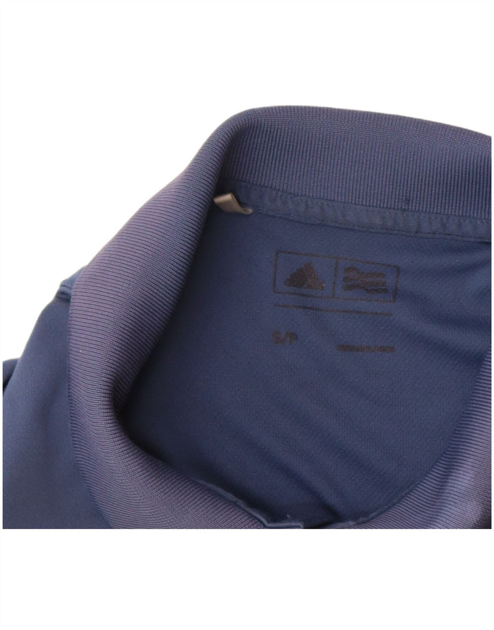 Tricou polo ADIDAS pentru bărbați, poliester bleumarin mic