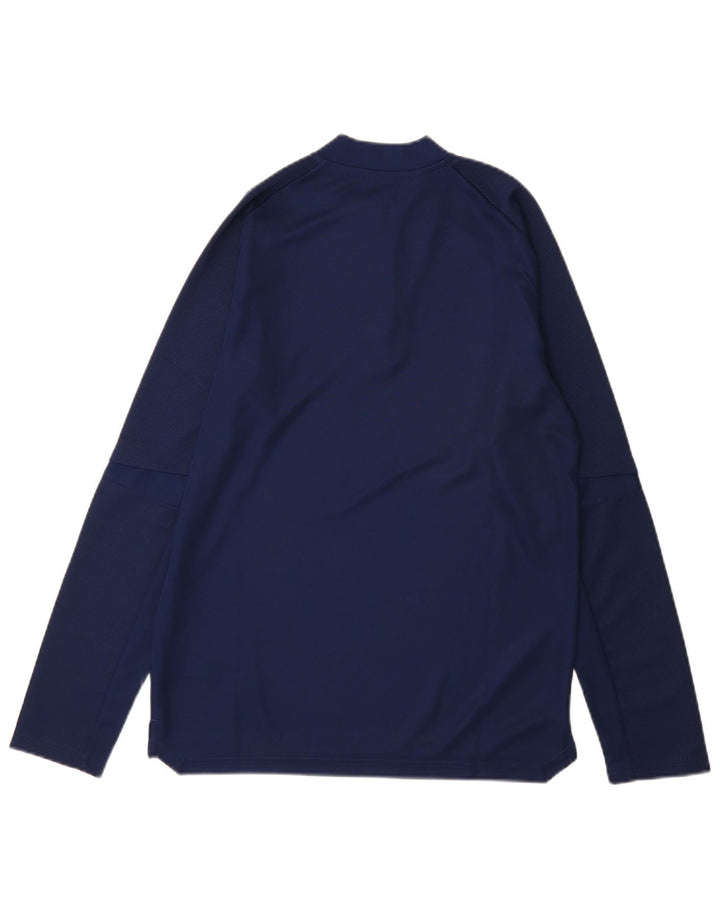 Adidas băieți Aeroready Zip Neck Pullover Trening Top 13-14 ani bleumarin