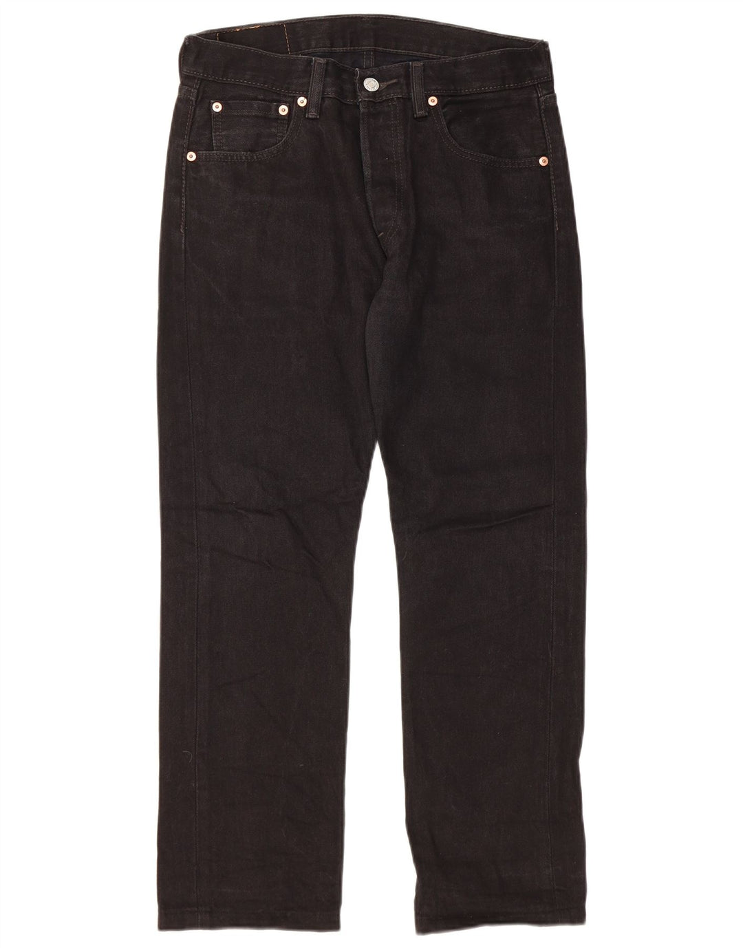 Blugi drepti pentru bărbați LEVI'S 501 W30 L26 bumbac negru