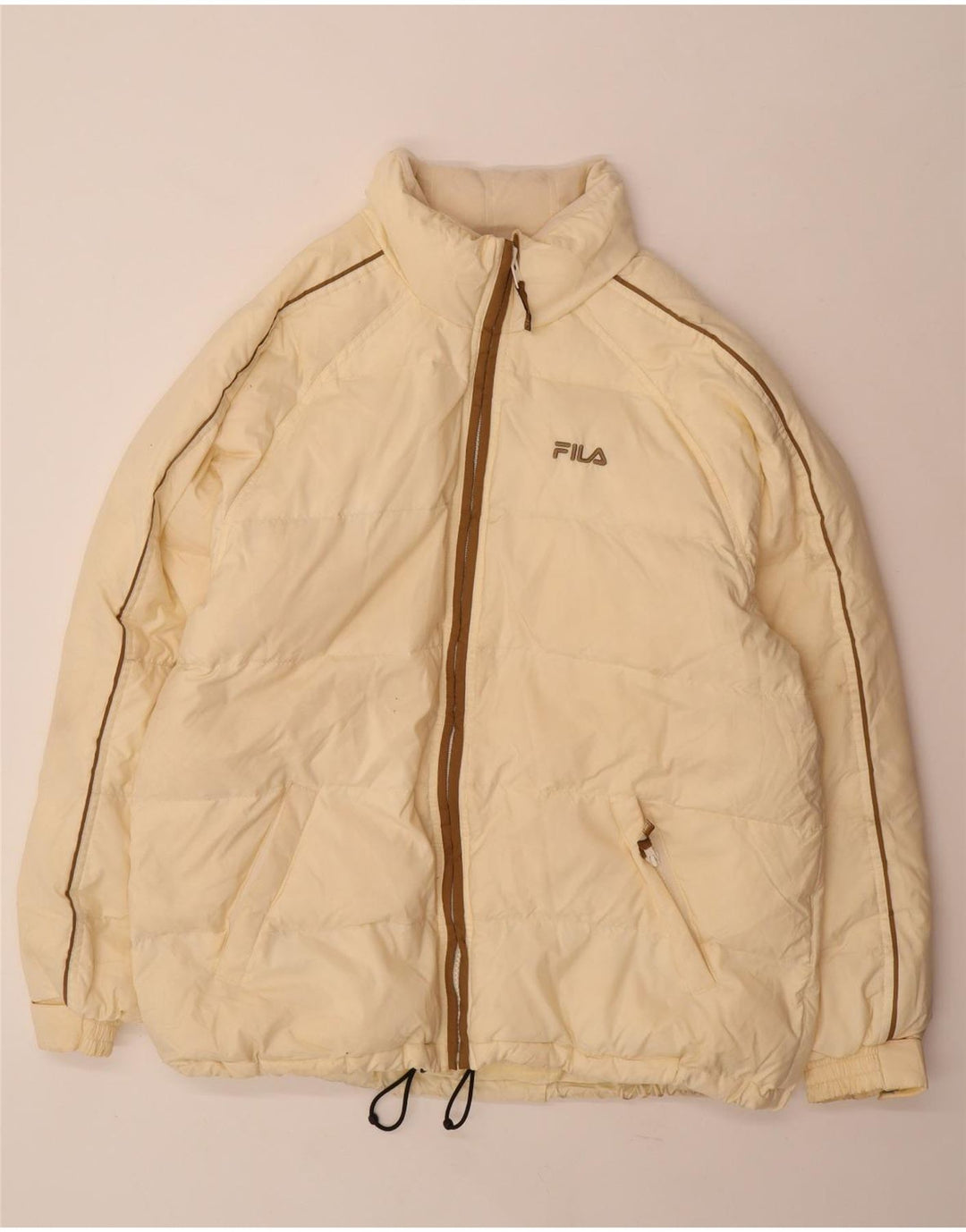 Jachetă căptușită pentru bărbați Fila IT 52/54 mare poliester alb