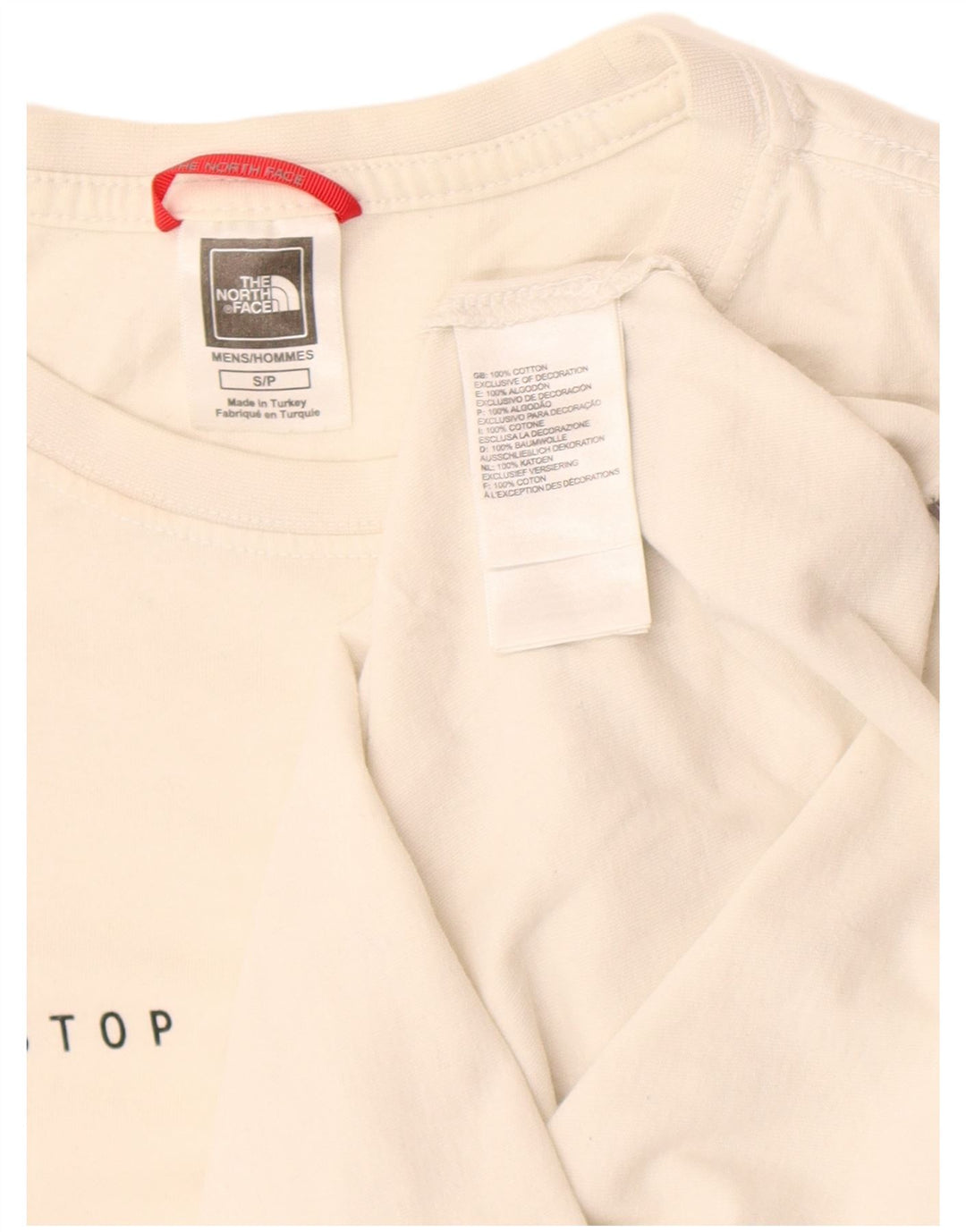 Tricou grafic pentru bărbați The North Face Top mic, alb, bumbac