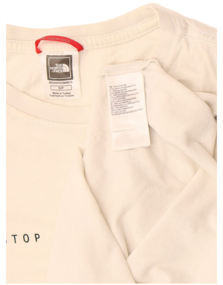 Tricou grafic pentru bărbați The North Face Top mic, alb, bumbac