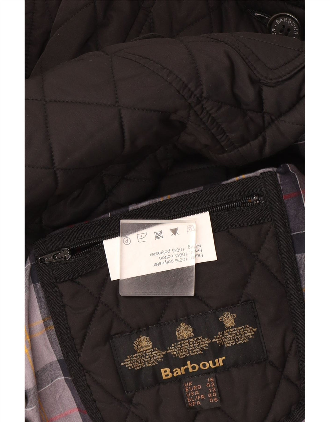 Jachetă matlasată Barbour pentru damă, UK 16, mare, gri, poliester