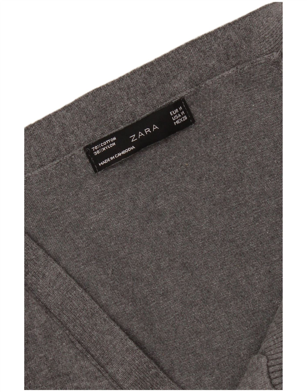 Pulover cardigan pentru femei Zara UK 12 Gri mediu