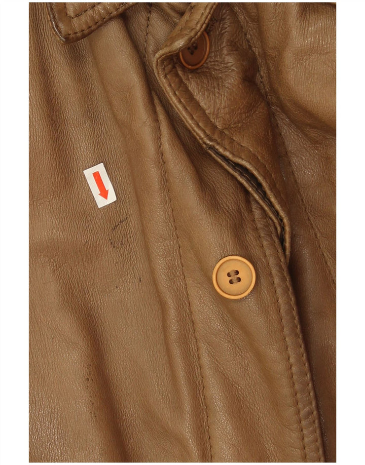 Geacă din piele vintage pentru bărbați IT 56 3XL maro