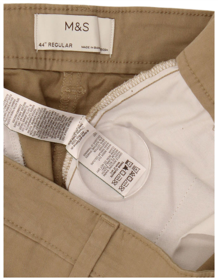 Pantaloni scurți chino pentru bărbați Marks & Spencer W44 2XL, bumbac bej
