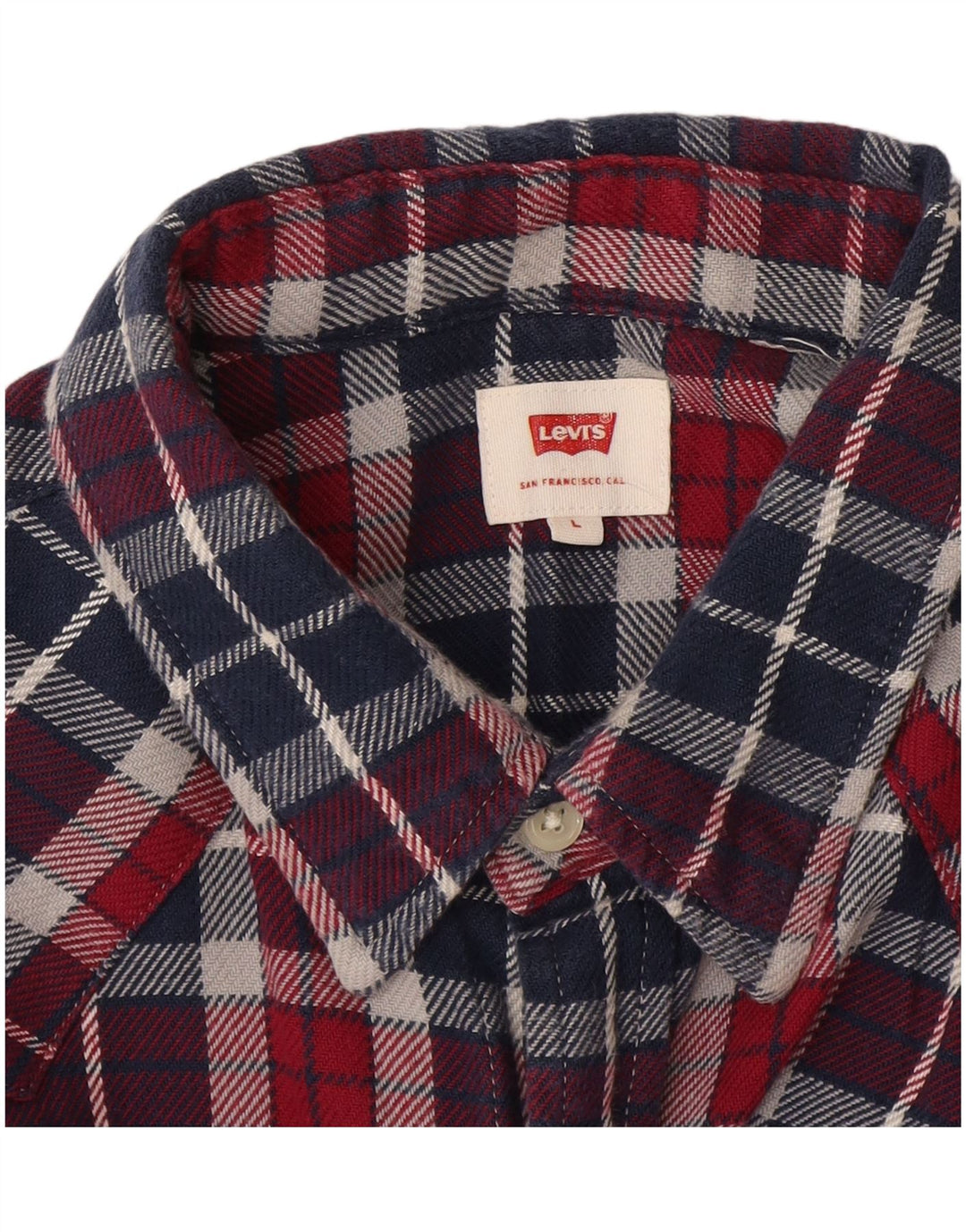 Cămașă de flanel pentru bărbați Levi's, în carouri mari de culoare burgundă