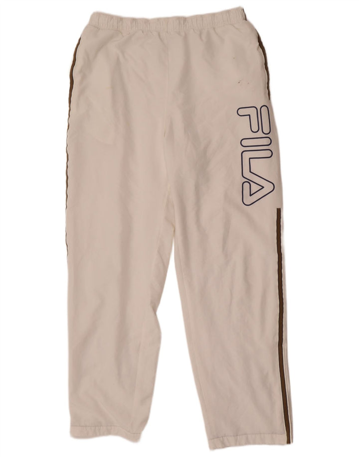 Pantaloni de trening cu grafică Fila pentru bărbați, poliester cu dungi albe mari