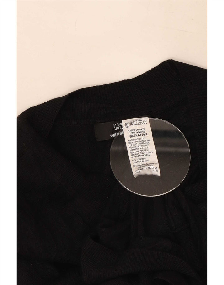 Pulover cardigan crop pentru femei Marks & Spencer UK 14 Medium Black