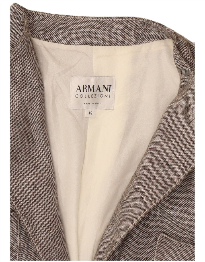 Blazer pentru femei Armani Collezioni, cu 2 nasturi, IT 46, mare, gri, in