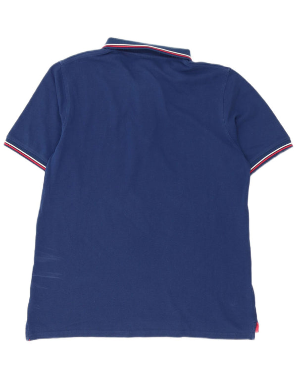 FILA Mens Polo Shirt Large Navy Blue Cotton