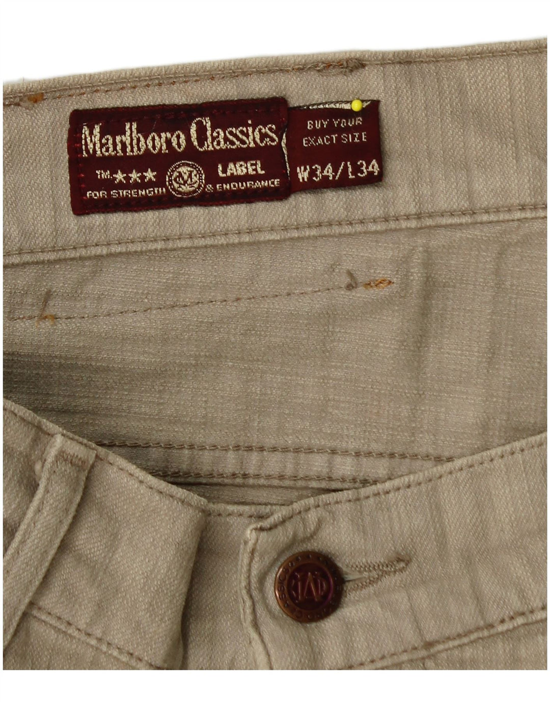 Pantaloni casual drepti pentru bărbați Marlboro Classics W34 L34 bumbac gri