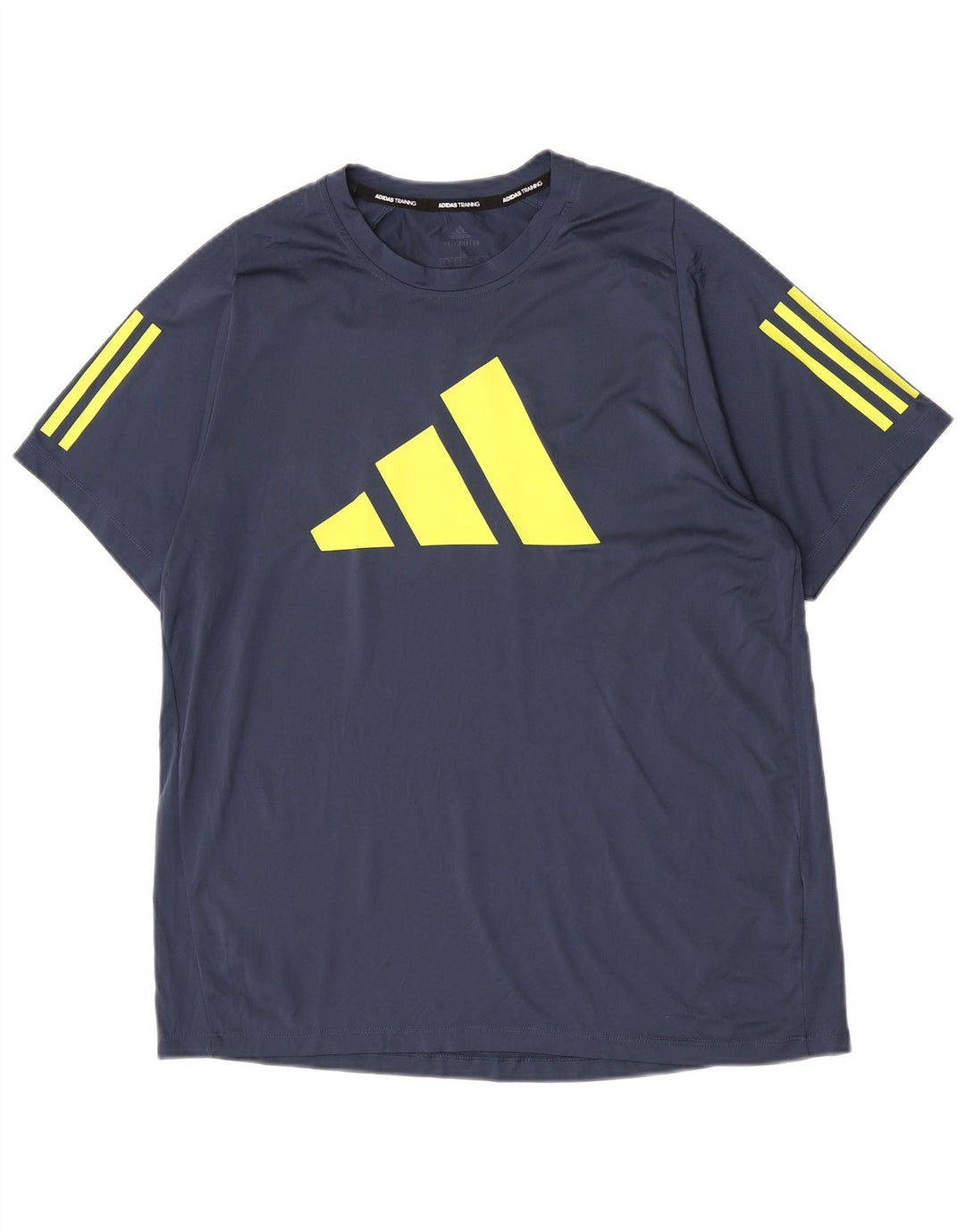 Tricou cu grafică obișnuită Adidas pentru bărbați Top mare, albastru bleumarin, color block