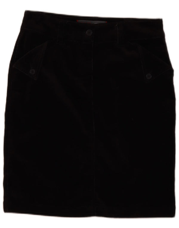 Fusta dreaptă din velur Slam pentru femei IT 42 Medium W32 Bumbac negru