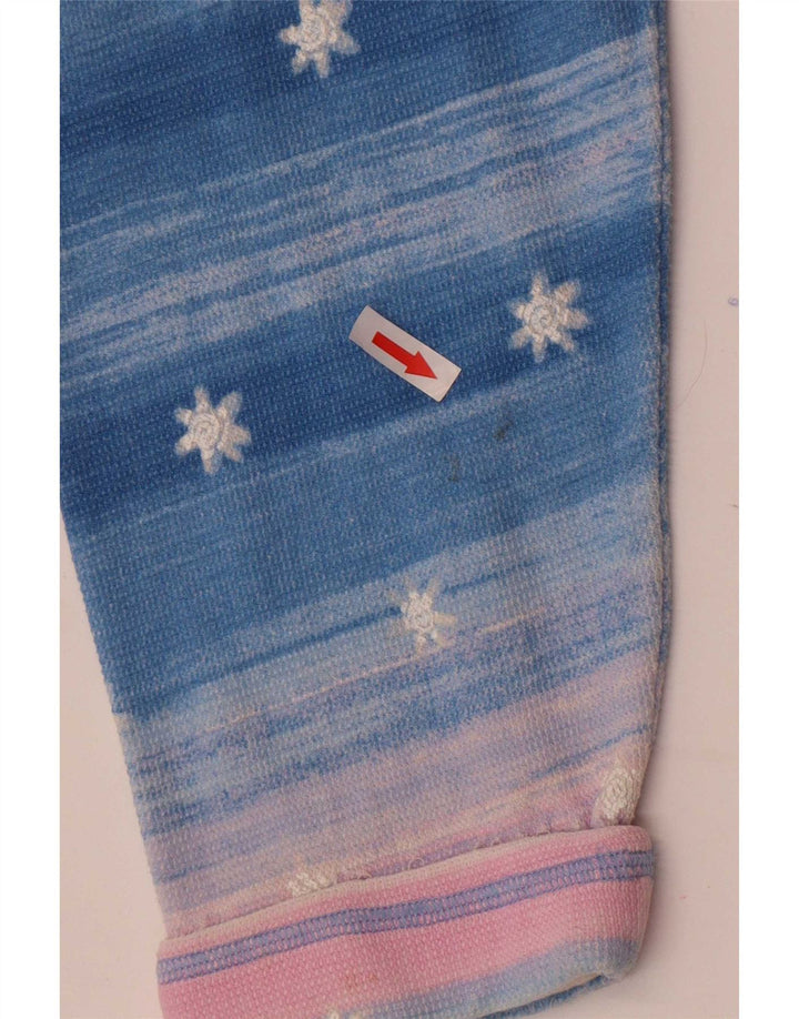 Bluză de cămașă cu model abstract pentru femei vintage UK 16, mare, cu dungi albastre
