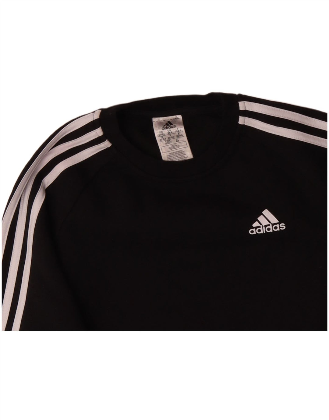Pulover supradimensionat pentru femei ADIDAS UK 0/2 XS bumbac negru
