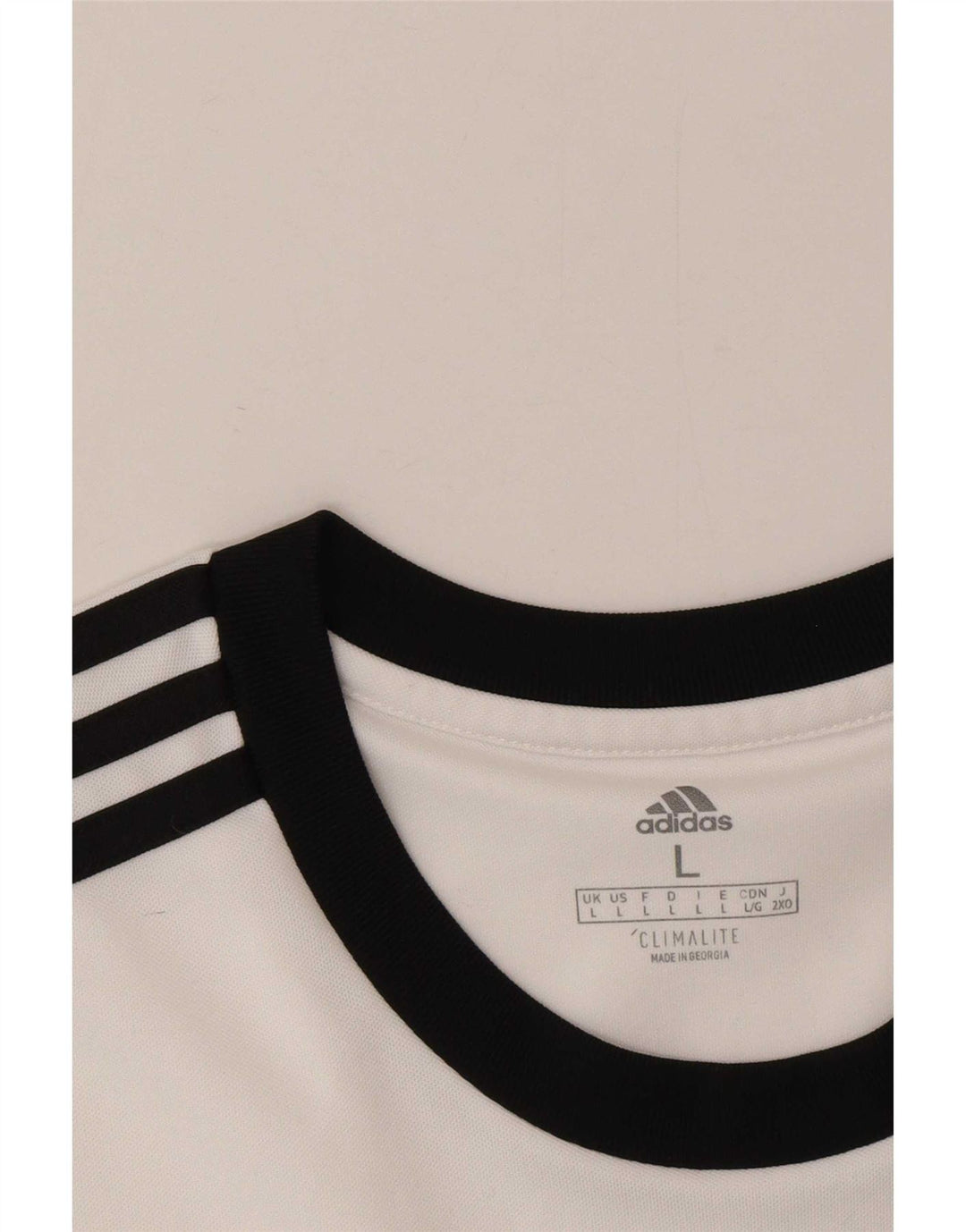 Tricou Adidas Climalite pentru bărbați Top mare din poliester alb
