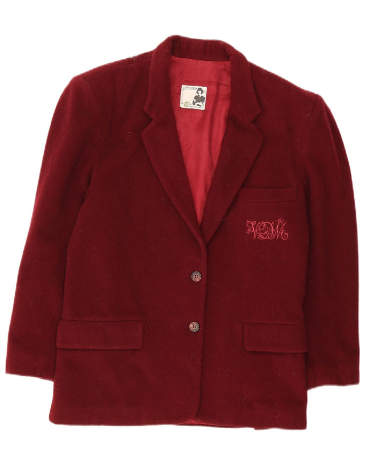 Jachetă Blazer Femei Duca Visconti Di Modrone UK 14 Medium Burgundy