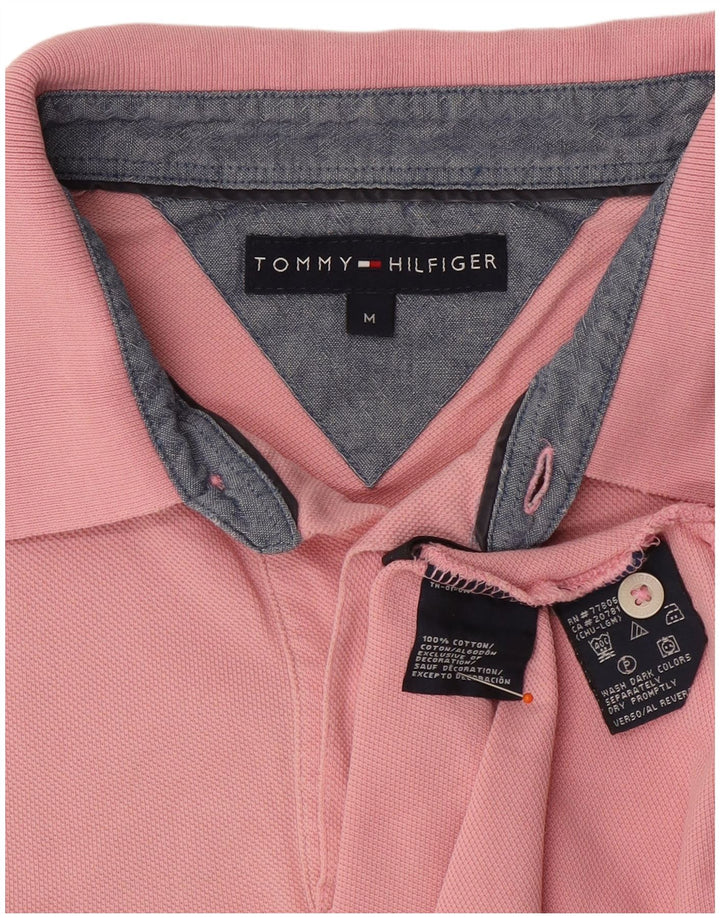 Tricou polo TOMMY HILFIGER pentru bărbați, bumbac roz mediu