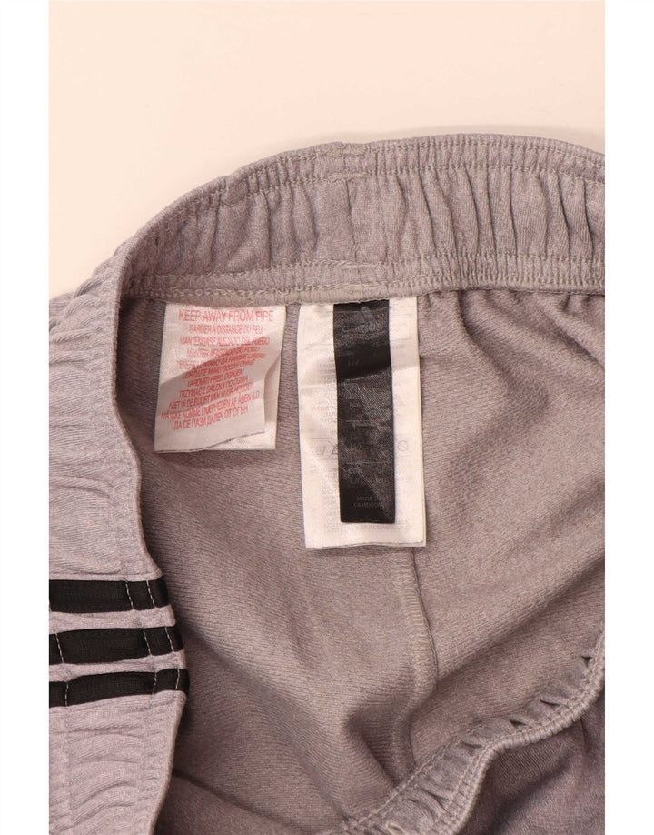 Pantaloni de trening Adidas pentru baieti 13-14 ani poliester gri
