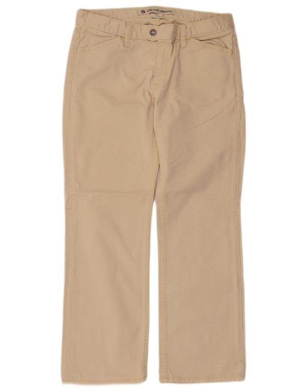 Gap Womens Low Waist Cropped Trousers UK 12 Medium W32 L27 Beige Cotton