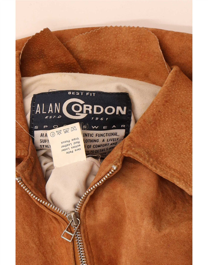 Alan Gordon jachetă bomber din piele intoarsa pentru femei UK 14, mare, bej