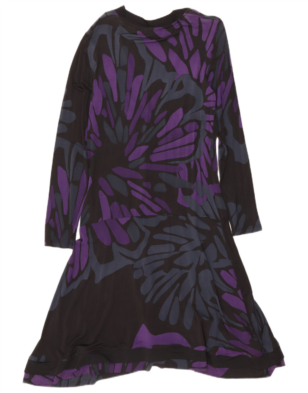 Rochie pentru femei Trussardi cu model abstract, cu etaje, IT 46 Mov mare
