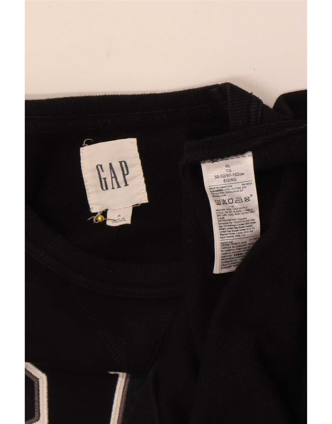Hanorac grafic Gap pentru bărbați Jumper XL bumbac negru